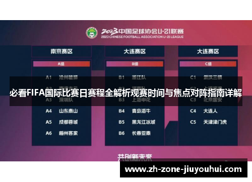 必看FIFA国际比赛日赛程全解析观赛时间与焦点对阵指南详解